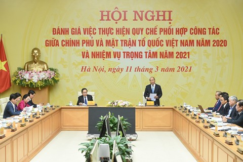 加强政府与越南祖国阵线之间的配合